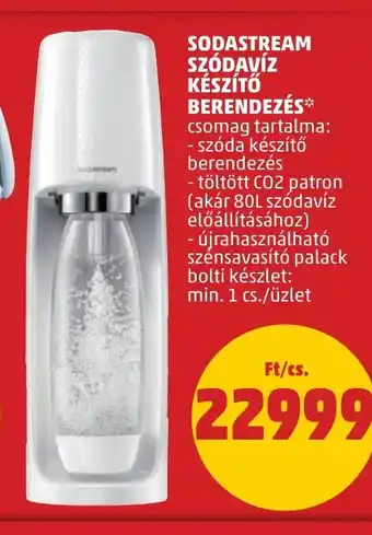 PENNY SODASTREAM SZÓDAVÍZ KÉSZÍTŐ BERENDEZÉS 1 cs ajánlat