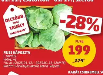 PENNY FEJES KÁPOSZTA 1 kg ajánlat