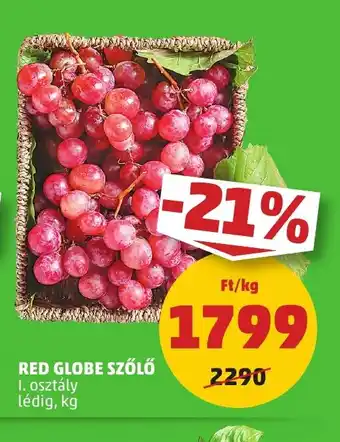 PENNY RED GLOBE SZŐLŐ 1 kg ajánlat