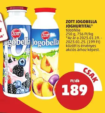 PENNY ZOTT JOGOBELLA JOGHURTITAL 250 g ajánlat