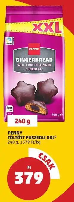 PENNY PENNY TÖLTÖTT PUSZEDLI XXL 240 g ajánlat