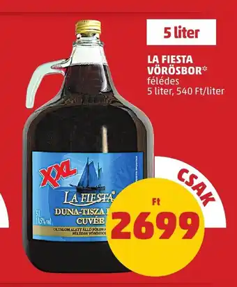 LA FIESTA VÖRÖSBOR 5 l