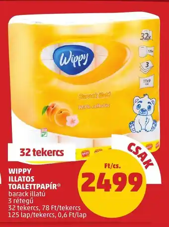 PENNY WIPPY ILLATOS TOALETTPAPÍR 32 tekercs ajánlat