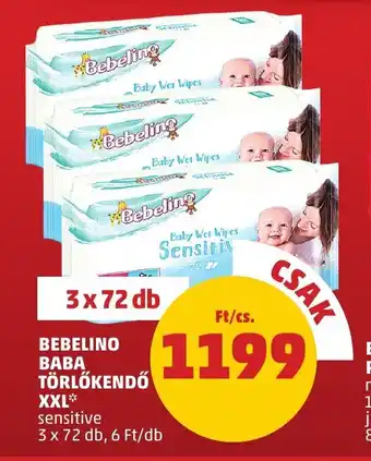 PENNY BEBELINO BABA TÖRLŐKENDŐ XXL 3 x 72 db ajánlat