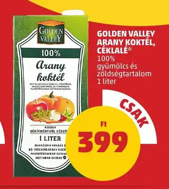 PENNY GOLDEN VALLEY ARANY KOKTÉL, CÉKLALÉ 1 l ajánlat