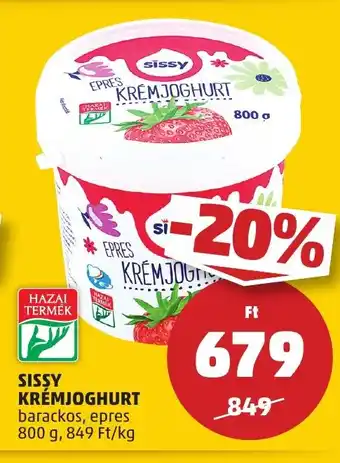 PENNY SISSY KRÉMJOGHURT 800 g ajánlat