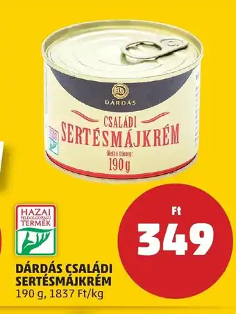 DÁRDÁS CSALÁDI SERTÉSMÁJKRÉM 190 g