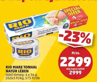 PENNY RIO MARE TONHAL NATÚR LÉBEN 4 x 56 g ajánlat