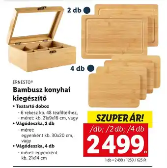Lidl ERNESTO Bambusz konyhai kiegészítő 1 - 4 db ajánlat