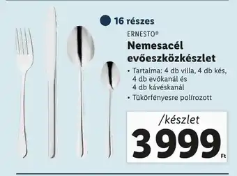 Lidl ERNESTO Nemesacél evőeszközkészlet ajánlat