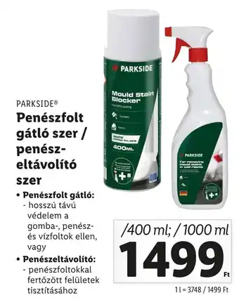 Lidl PARKSIDE Penészfolt gátló szer stb. 400 - 1000 ml ajánlat