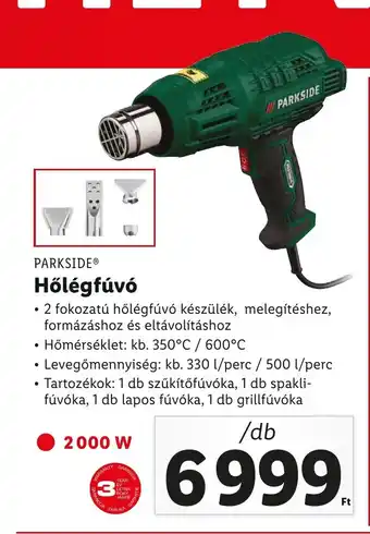 Lidl PARKSIDE Hőlégfúvó 1 db ajánlat