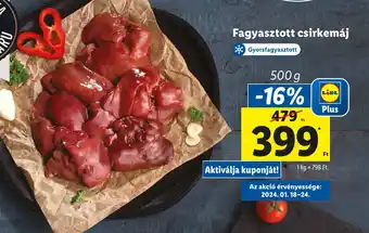 Lidl Fagyasztott csirkemáj 500 g ajánlat