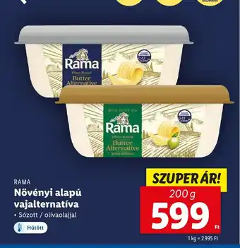 Lidl RAMA Növényi alapú vajalternatíva 200 g ajánlat