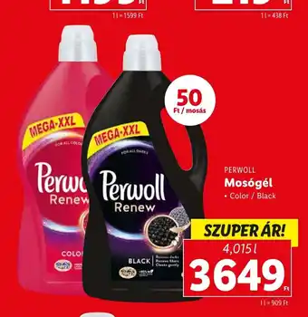 Lidl PERWOLL Mosógél 4,015 l ajánlat