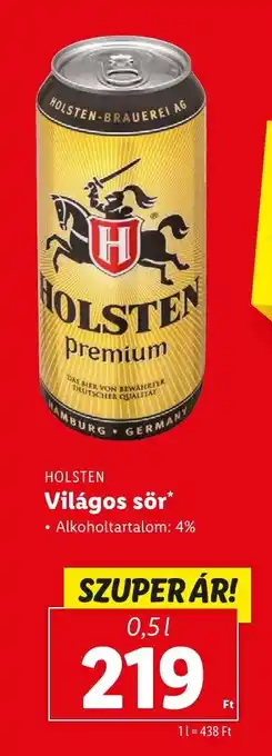 HOLSTEN Világos sör 0,5 l