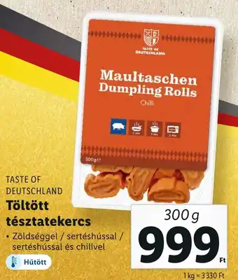 Lidl TASTE OF DEUTSCHLAND Töltött tésztatekercs 300 g ajánlat