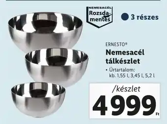 Lidl ERNESTO Nemesacél tálkészlet ajánlat