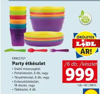 Lidl ERNESTO Party étkészlet 6 db ajánlat