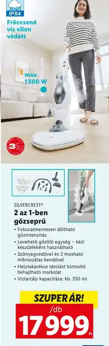 Lidl SILVERCREST 2 az 1-ben gőzseprű 1 db ajánlat