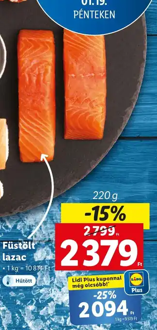 Lidl Füstölt lazac 220 g ajánlat