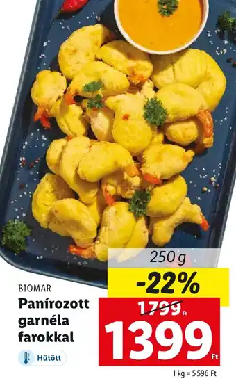 Lidl BIOMAR Panírozott garnéla farokkal 250 g ajánlat