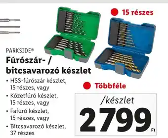 Lidl PARKSIDE Fúrószár- / bitcsavarozó készlet ajánlat