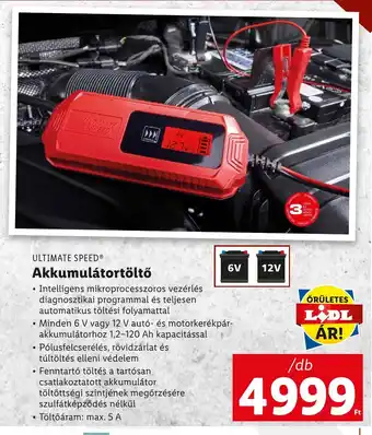 Lidl ULTIMATE SPEED Akkumulátortöltő 1 db ajánlat