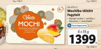 Lidl GELATELLI Mochiba töltött fagylalt 6 x 35 g ajánlat