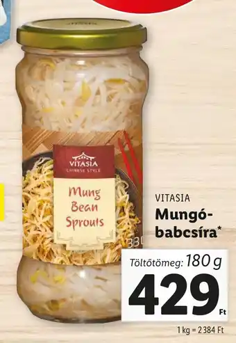 Lidl VITASIA Mungó- babcsíra 180 g ajánlat