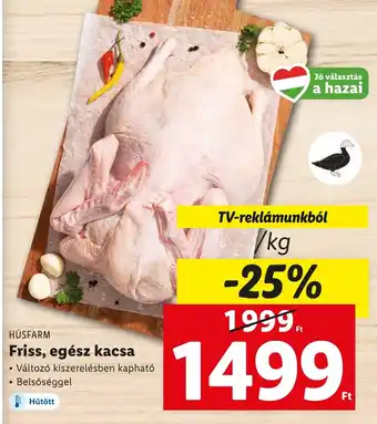 HÚSFARM Friss, egész kacsa 1 kg