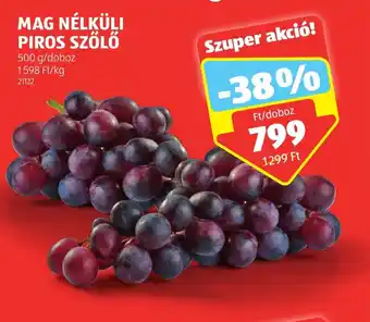 ALDI MAG NÉLKÜLI PIROS SZŐLŐ 500 g ajánlat