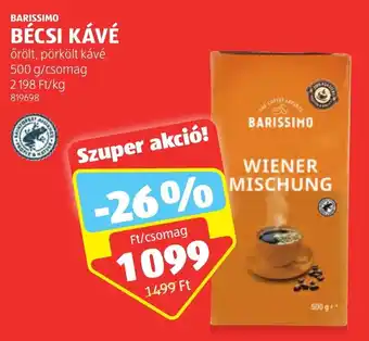 ALDI BARISSIMO BÉCSI KÁVÉ 500 g ajánlat