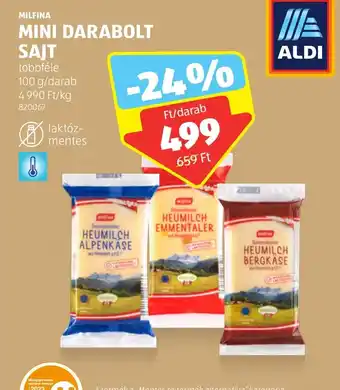 ALDI MILFINA MINI DARABOLT SAJT 100 g ajánlat