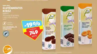 ALDI ENJOY FREE! GLUTÉNMENTES KEKSZ 100 - 80 g ajánlat