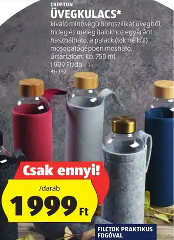 ALDI CROFTON ÜVEGKULACS ajánlat