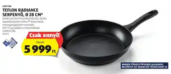 ALDI CROFTON TEFLON RADIANCE SERPENYŐ, Ø 28 CM ajánlat