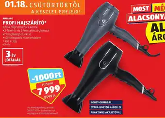 ALDI AMBIANO PROFI HAJSZÁRÍTÓ ajánlat