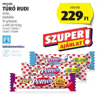ALDI PÖTTYÖS TÚRÓ RUDI 51g ajánlat