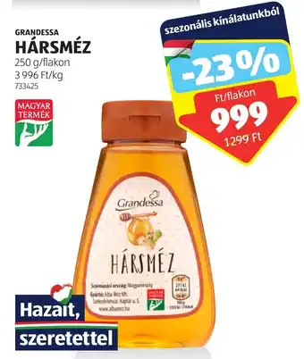ALDI GRANDESSA HÁRSMÉZ 250 g ajánlat