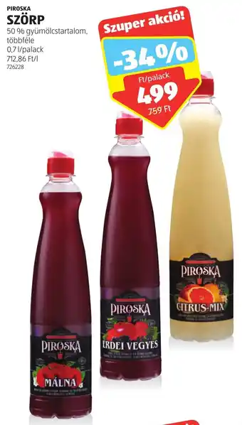 PIROSKA SZÖRP 0,7l