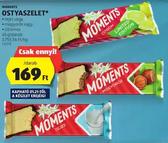 ALDI MOMENTS OSTYASZELET 45g ajánlat