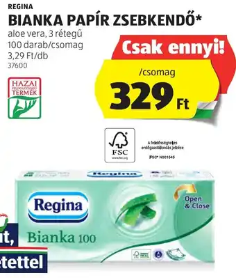 ALDI Regina BIANKA PAPÍR ZSEBKENDŐ ajánlat