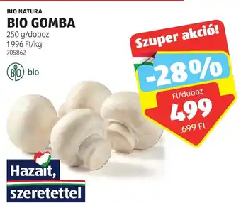 ALDI BIO NATURA BIO GOMBA 250 g/doboz ajánlat