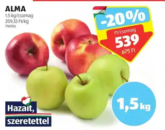ALDI ALMA 1,5 kg/csomag ajánlat