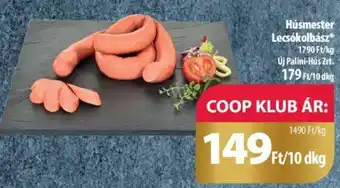 Coop Húsmester Lecsókolbász 10dkg ajánlat