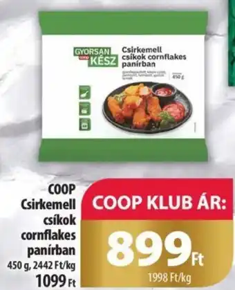 Coop COOP Csirkemell csíkok cornflakes panírban 450 g ajánlat
