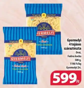 Coop Gyermelyi 4 tojásos száraztészta 500g ajánlat
