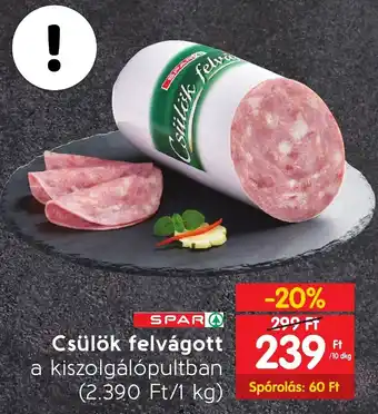 Spar Csülök felvágott 10dkg ajánlat