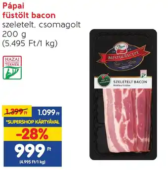Spar Pápai füstölt bacon 200g ajánlat